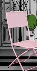 Pink Bistro Table French bistro Chairs Paris cafe chairs