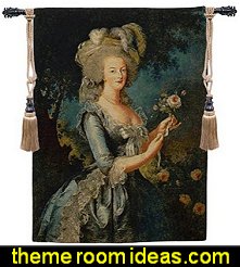 Marie Antoinette Portrait European Wallhanging - Rococo-Inspired Marie Antoinette decorating ideas - Luxury bedroom designs - Marie Antoinette Style theme decorating - French provincial furniture baroque style - 18th-century French style decor - French provincial furniture baroque decor - French theme decor - Louis XVI Marie Antoinette Furniture Design Ideas - Renaissance bedroom European style Georgian decor. 