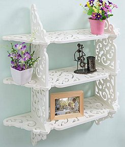 Floating Shelves with Scrollwork Cutout Design
