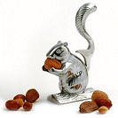 asily crack almonds or pecans with this whimsical, attractive nut cracker. Davy the squirrel is made out of heavy duty cast aluminum 