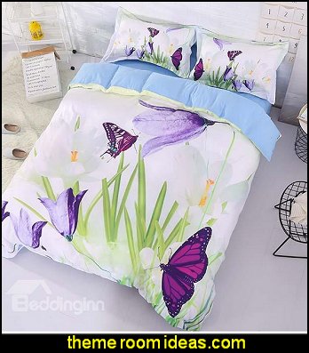 Saffron Crocus and Butterfly bedding