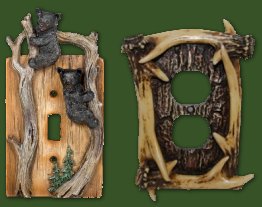 antler decor antler switch plate covers bear wall decorations log cabin bedroom decor.