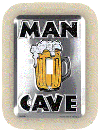 Man Cave Light Switch Plate Cover Metal with Screws 
