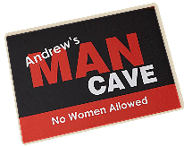 Now he can decorate the entrance to his man cave with our exclusive Man Cave Personalized Doormat. A perfect accent piece for the basement, garage or man cave.