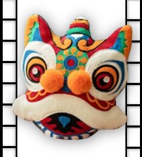 Chinese Dancing Lion  throw pillow asian decor oriental decor japanese decor