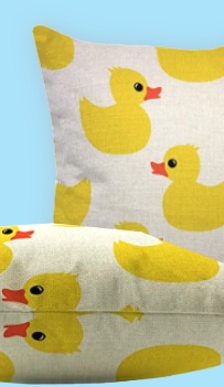 Duck Throw Pillow Covers Cute Animal Yellow Rubber Duck