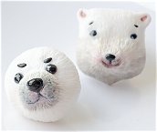 Animal knobs  
Polar bear  - Seal  - create an arctic themed bedroom
 - Arctic room decor