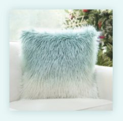 FAUX FUR blue white Pillow Case Cushion Cover
  winter wonderland bedroom decor arctic themed rooms