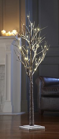 LED snow tree - novelty tree - arctic home decor - winter wonderland tree decorations