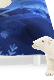 Blue Snowflakes Winter Comforters   Giant Polar Bear - Lifelike Stuffed