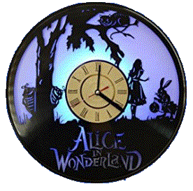 Alice in Wonderland Wall Light Clock