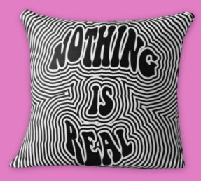 Nothing is Real Throw Pillow  alice in wonderland home decor