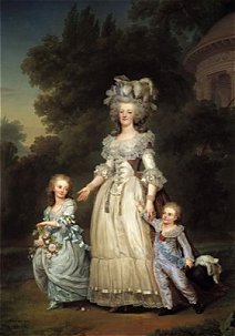 Portrait of Queen Marie Antoinette of France with Her Children   -How to decorate a room Marie Antoinette style?  Marie Antoinette decorating style. Marie Antoinette vintage antique inspired furniture. Marie Antoinette bedroom ideas decorated in luxury bedding - luxury curtains - ornate furniture. French bedroom furniture castle decorations. Re create Marie Antoinette's bedroom in Versailles. French Country furnishings. Marie Antoinette French Provincial  interior style. French, romantic theme. Boudoir of Marie-Antoinette. Marie Antoinette: Princess of Versailles, Austria-France. French Provincial Louis XV style theme furniture, princess theme room decor. 