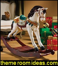 Victorian Carousel Pony Rocking Horse Statue