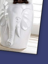 Elephant Ceramic Stool  