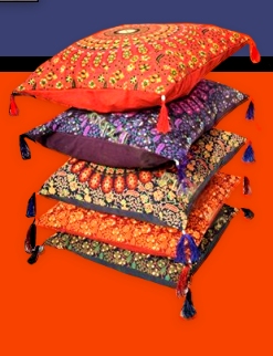 Indian Ethnic Mandala Peacock Bohemian  Decorative Colorful  Cushion Covers