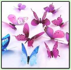 Butterfly 3D wall stickers butterfly garden bedroom wall decorations