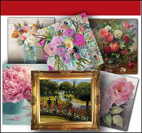 FLORAL PAINTINGS  BOTANICAL WALL ART floral art