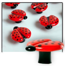 Ladybug knobs - ladybug furniture