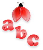 Each letter is lowercase and nicely accented with a color matched image of a Glitter Ladybug to coordinate with hanging ladybugs, beautiful wall monograms that just peel & stick.  