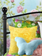 Black headbaord   Honey Yellow Roses Throw Pillow   Butterfly Pillow   victorian flower garden bedroom ideas butterfly garden rooms 