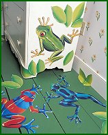 Tropical Jungle Tree Frogs Wallpaper Wall Mural