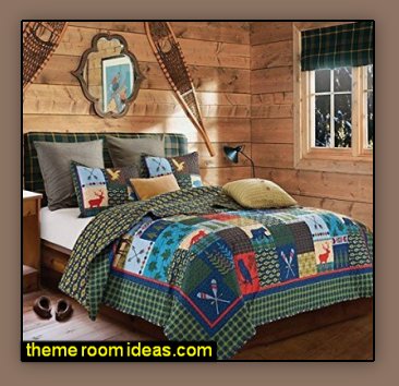rustic log cabin decor - cabin by the lake bedroom decor - cabin