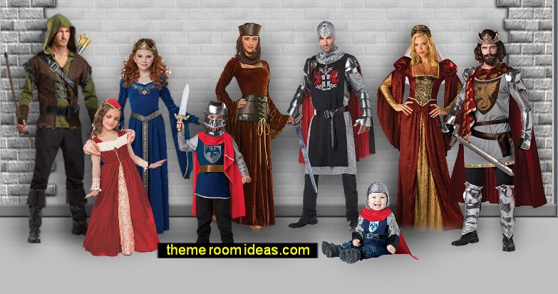 Medieval Costumes - themed wedding - Halloween party or Renaissance fair