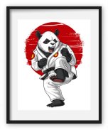 Panda Bear Karate Poster Taekwondo Ninja Ar  Kickboxing Kung Fu Wall Decor Martial Arts Poster 