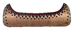 Shaped like a birch bark canoe in shades of red, green and brown, the premium nylon Birch Bark Canoe Rug with durable serged edges lends an adventurous touch to your cabin floors.