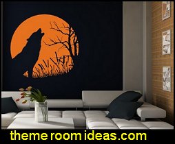 Howling Wolf - wall decal, sticker, mural vinyl art home decor