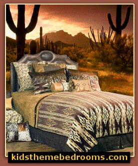 native american bedrooms - Mohawk Desert Bedding desert wall mural - southwestern theme decorating idea