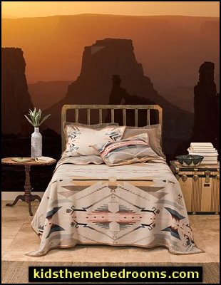 arizona murals - south wester bedroom decorating - american indian bedroom decor