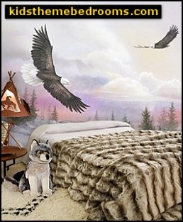 eagles wall mural  - faux fur bedding southwestern bedroom decorating wolf bedroom decorating wolf pillows, forest mural wolf wall decal wolf wall decor wolf bedding faux fur bedding gray wolf bedroom
