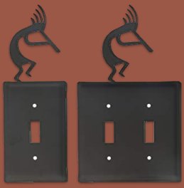 kokopelli switchplate covers-south western theme wall decorations-south western bedroom decorating