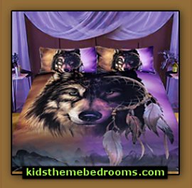 wolf bedding purple american indian wolf bedding