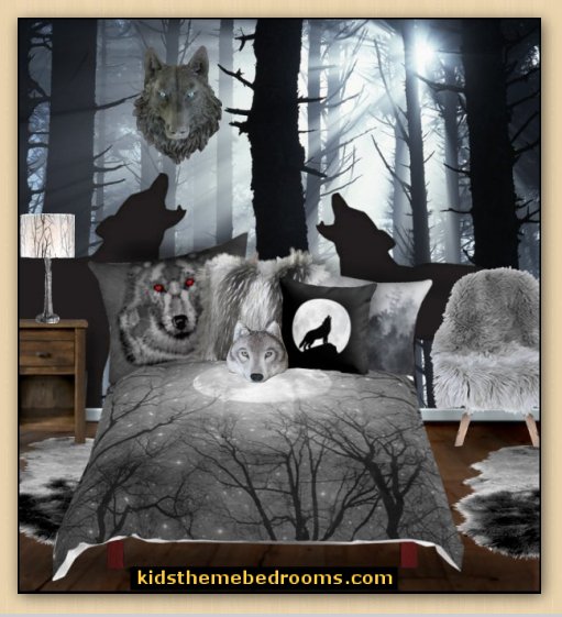 wolf bedroom decorating gray wolf bedroom