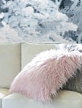 Faux Fur Throw Pillow Luxury Merino Style winter wonderland decor