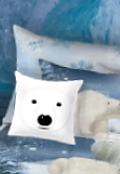 Winter Snowflakes Rectangular Pillow  polar bear mum cub Rectangular Pillow  Cartoon Polar Bear Throw Pillow